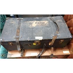 1910 SUITCASE WITH OLD NEWSPAPERS