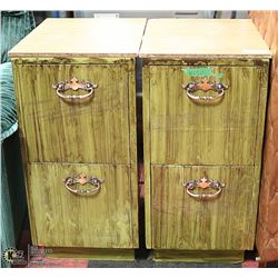 LOT OF 2 WOOD END TABLES 14" X 17" X 28"