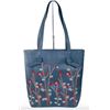 Image 1 : NEW B.LUSH EMBROIDERED GARDEN BLUE PURSE