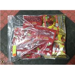 12 BAGS OF GUMMY BEARS AND SOUR CHERRY CANDY