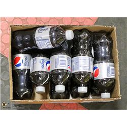 BOX WITH 9 591ML BOTTLES OF DIET PEPSI