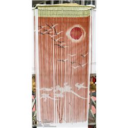 NEW BEADED CURTAIN / WALL HANGING WITH BIRDS IN
