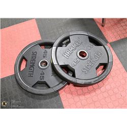 LOT WITH 2 HAMMER STRENGHT 45LBS WEIGHTS