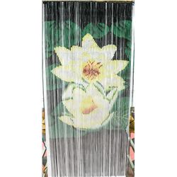 NEW BEADED CURTAIN / WALL HANGING WITH POND LILLY