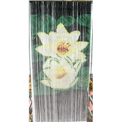 NEW BEADED CURTAIN / WALL HANGING WITH POND LILLY