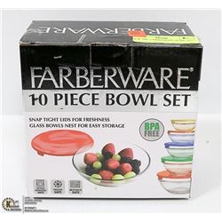 NEW 10PC FARBERWARE BOWL SET