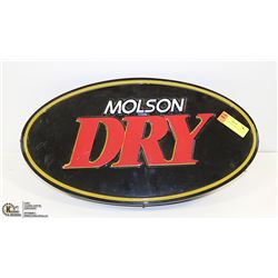 1980 MOLSON DRY SIGN LIGHTS UP