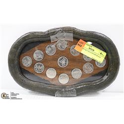 1999 COIN SET IN CUSTOM WOOD FRAME