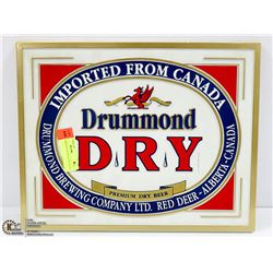 70'S DRUMMOND BEER SIGN PLASTIC