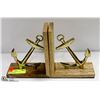 Image 1 : BRASS SHIP BOAT ANCHOR BOOKENDS PAIR