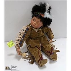 NATIVE ABORIGINAL PORCELAIN DOLL APPROXIMATELY 12"