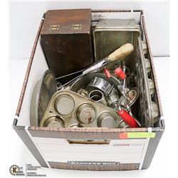 BAKING LOT RECIPE BOX PIE TINS CUPCAKE& BREAD TINS