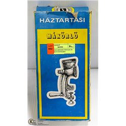 POPPY SEED GRINDER VINTAGE IN BOX MADE IN HUNGARY