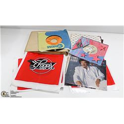 RECORDS 45'S RECORD TOTE WITH 15 EXTRA 45'S