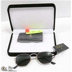 AUTHENTIC SOJOS SMOKED BLACK LENS AVIATOR STYLE