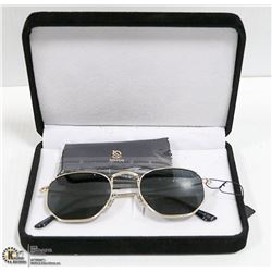 AUTHENTIC SOJOS SMOKED BLACK LENS AVIATOR STYLE