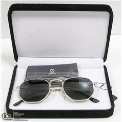 AUTHENTIC SOJOS SMOKED BLACK LENS AVIATOR STYLE