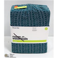 100% COTTON XL TWIN SHEET SET-2 SHEETS AND PILLOW