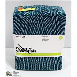 100% COTTON XL TWIN SHEET SET-2 SHEETS AND PILLOW