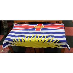 LARGE BRITISH COLUMBIA FLAG, 34.5 X 60 INCHES