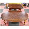 Image 1 : SET OF DARK WOOD CARVED COFFEE TABLE AND END TABLE