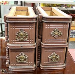 TWO SETS OF VINTAGE DRAWERS FROM OLD TREDLE