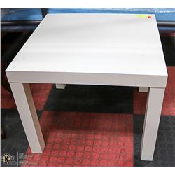 WHITE END TABLE 20" X 20" X 18"