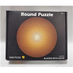 1000 PIECE ROUND PUZZLE GOLD SPHERE BLAZING WITH