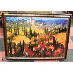 LARGE FRAMED PICTURE 46"X35"