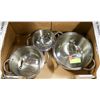 Image 1 : TRAMONTINA ST. STEEL 3 POT SET 3 DIFFERENT SIZES