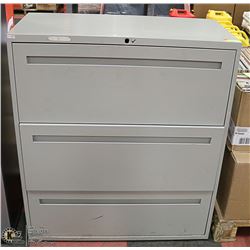 3 DRAWER FILE CABINET 36" X 18" X 41"
