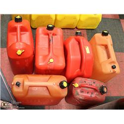 LOT OF 6 GAS CANS