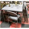 Image 1 : GREY FOLDING TABLE WITH 4 CHAIRS