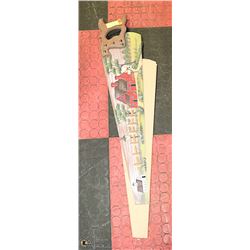 LOT OF 2 PAINTED DESIGN SAWS