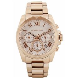 NEW MICHAEL KORS TRIPLE CHRONO ROSE GOLD MSRP $370