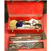 Image 1 : RED TOOL BOX WITH CONTENTS