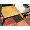 Image 1 : WOOD SOFA TABLE WITH GLASS TOP 47" X 18" X 18"