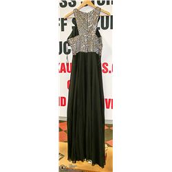 BEAUTY KAI BLACK AND SILVER SEQUEBCE EVENING