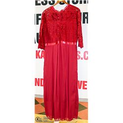 BURGUNDY AND LACE DRESS SIZE 2XL