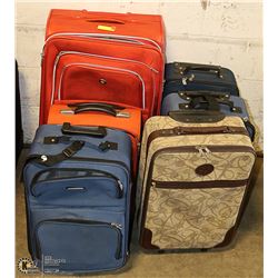 LOT OF 6 ASSORTED SUITCASES