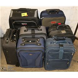 LOT OF 7 ASSORTED SUITCASES