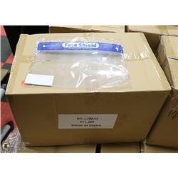 CASE OF 140 SPLASH GUARD FACE SHIELDS