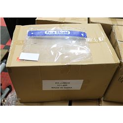 CASE OF 140 SPLASH GUARD FACE SHIELDS