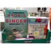 Image 1 : BOX OF SINGER HOME CHEST, SEWING GENIE AND