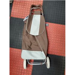 CANVAS SHOPPING CART ON WHEELS