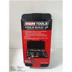 NEW OEMTOOLS 40 PC TAP & DIE SET - SAE