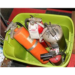TOTE W/ 4 FIRE EXTINGUISHERS