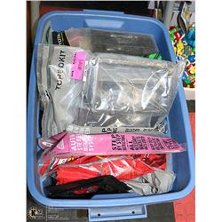 BIN OF CAR AUDIO ACCESSORIES