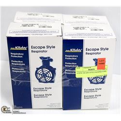 4 NEW ESCAPE STYLE RESPIRATORS
