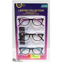 LADIES FOSTER GRANT READING GLASSES +1.75